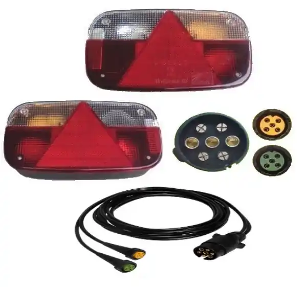 Aspöck Multipoint 3 Réglez les lampes droite + gauche et le câble 6 mètres 7polig Prix Réduit