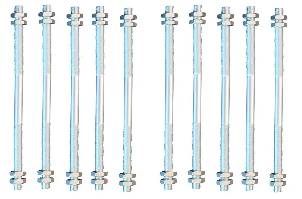10 pièce tige filetée M8 droite – gauche filetage 500 mm + 4 écrous Satisfait Ou Remboursé