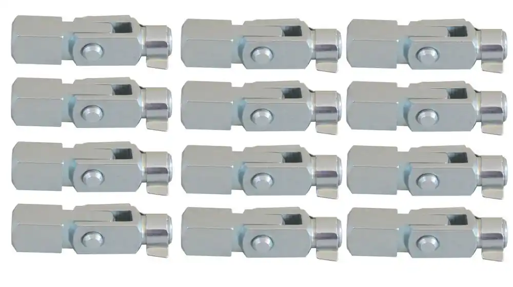 12 pièces - chape 6x12 M6 galvanisée avec boulon de sécurité / boulon ES et contrepartie Gros Lot