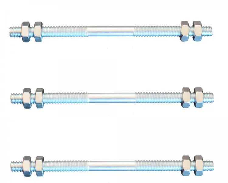 3 pièce – tige filetée M6 – filet droit / gauche 160 mm + 12 écrous Fait Main