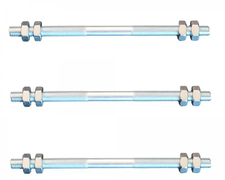 3 pièce – tige filetée M8 – filet droit / gauche 300 mm + 12 écrous Gros Lot