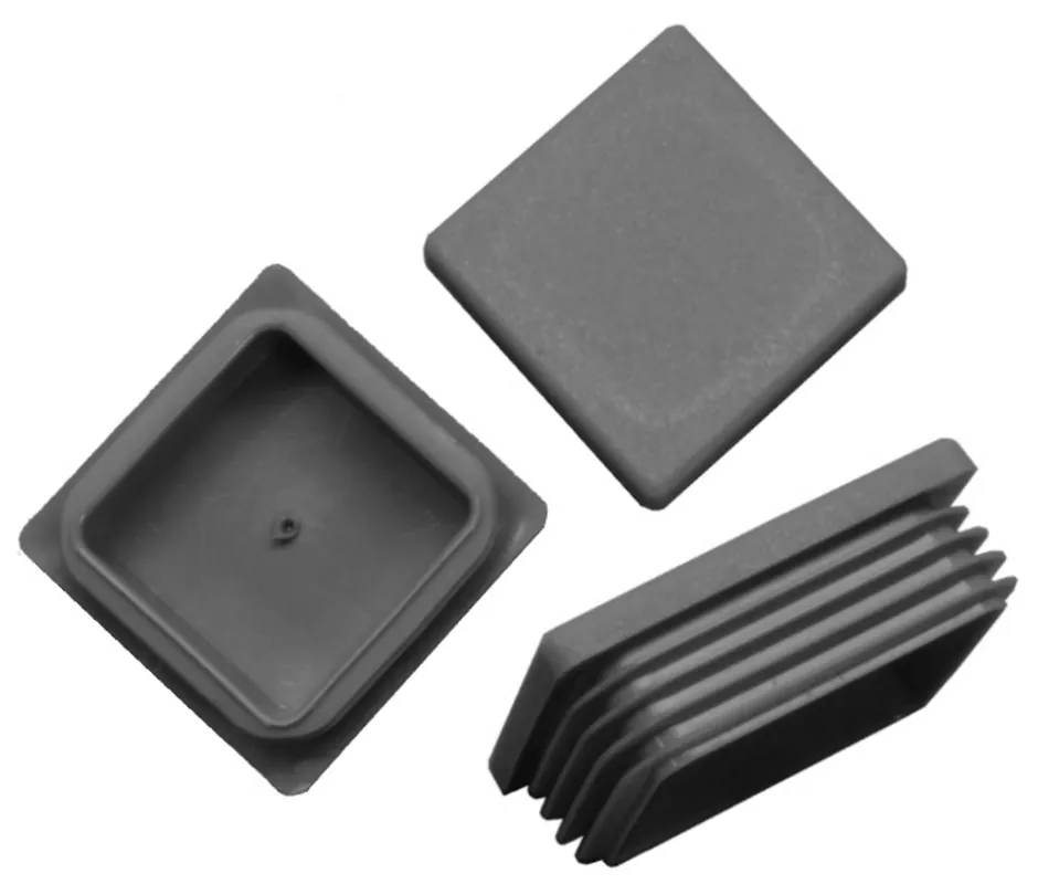 50 pcs - bouchons lamellaires bouchons carrés pour tuyaux 30 x 30 mm (extérieur) bouchons GRIS Offre Spéciale