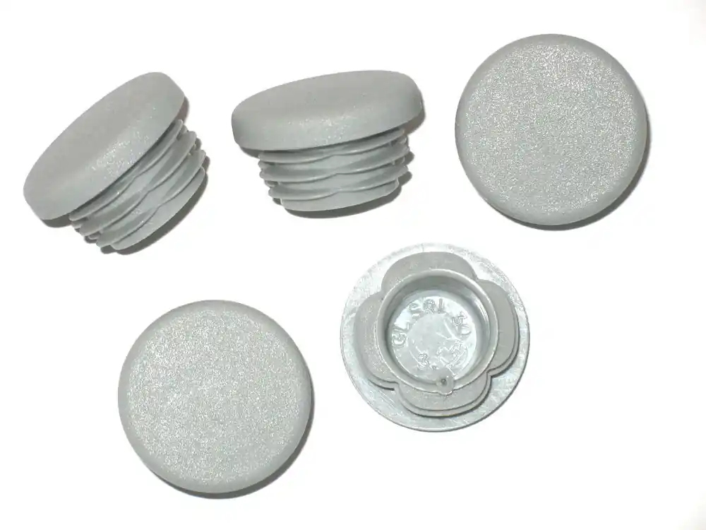 50 pièces - Bouchons à lamelles pour tubes ronds Ø35 mm (extérieur) Bouchons gris Expédié Aujourd’hui