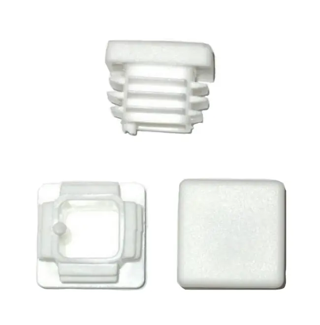 50 pièces - bouchons lamellaires Bouchon tube carré 20 x 20 mm (extérieur) Bouchon - BLANC En Vogue