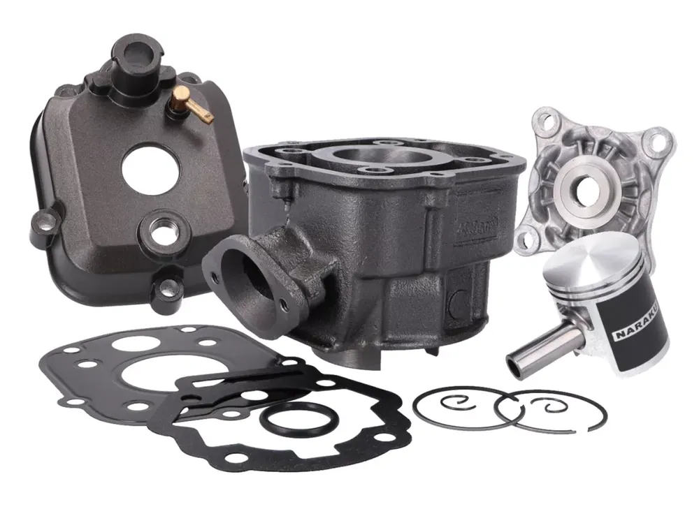Kit cylindre -NARAKU- 50ccm avec culasse pour Derbi Senda, Aprilia RX/SX, RS4, Gilera RCR/SMT D50B0 E4 2018- Top Vente