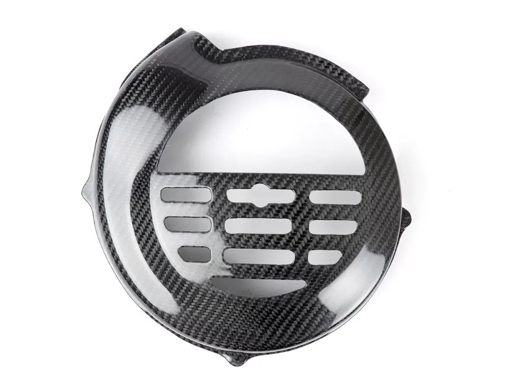 Cache turbine -TOMAS COMPOSITI, en carbone véritable- Vespa PK50 S/XL, PK80 S/XL, PK125 S/XL Vente Directe