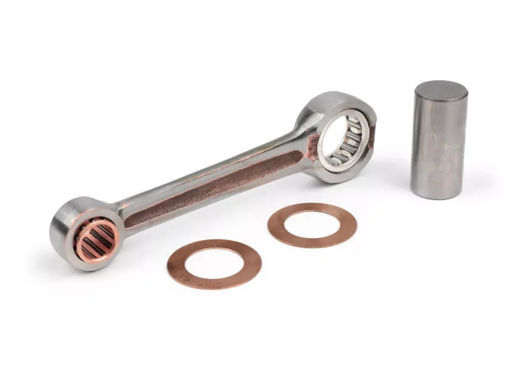 Bielle -MAZZUCHELLI- Piaggio, Bravo, Boxer, Ciao, Si, SuperBravo 10mm axe de piston avec roulements argentés Gros Lot