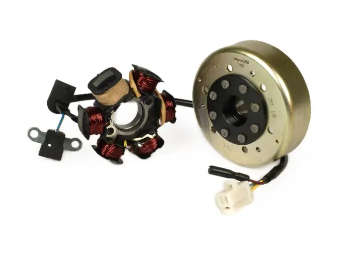 Allumage -RMS stator- Peugeot 50cc (cylindre horizontal, sans anti-démarrage) – Ø connexion=23mm – JETFORCE50 C-TECH, SPEEDFIGHT3 50 LC, LUDIX 50 LC BLASTER, SPEEDFIGHT3 50 cc AC (2 temps), LUDIX AC, VIVACITY 50 NEW (2 temps) Seulement Aujourd’hui