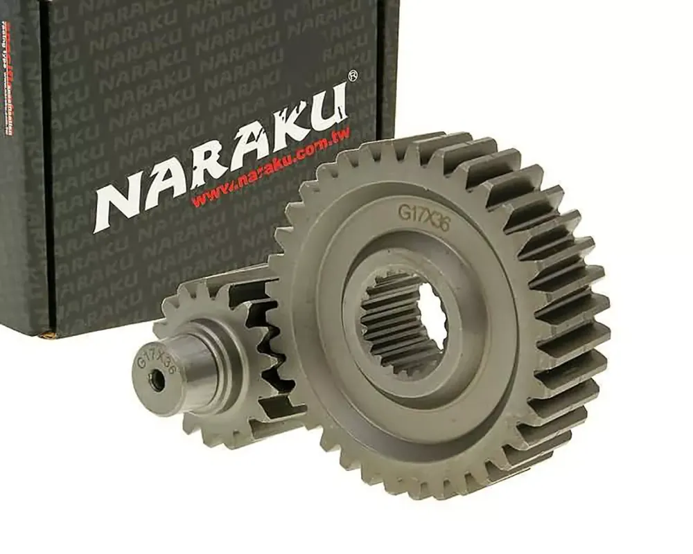 Transmission secondaire -NARAKU- Racing 17/36 +31% pour GY6 125/150cc 152/157QMI Tendance