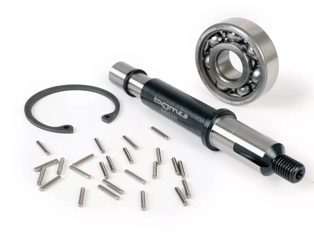 Axe pignon élastique y compris le roulement. -BGM ORIGINAL- Vespa PX125, PX150, PX200, Cosa, T5 125cc – logement roulement Ø=15mm, bague Ø=13mm, l=121mm Retour Gratuit