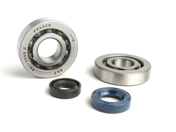 Kit roulements et joints spy pour vilebrequin -BGM ORIGINAL- Peugeot 50cc (cylindre vertical – pompe à huile mécanique) – SPEEDFIGHT1 50 (AC/LC) (-2004), SPEEDFIGHT2 50 (AC/LC) (-2004), METALX50, XFIGHT50, TKR50, TREKKER50, VIVACITY50, BUXY50, ELYSEO50, E Prix Promo