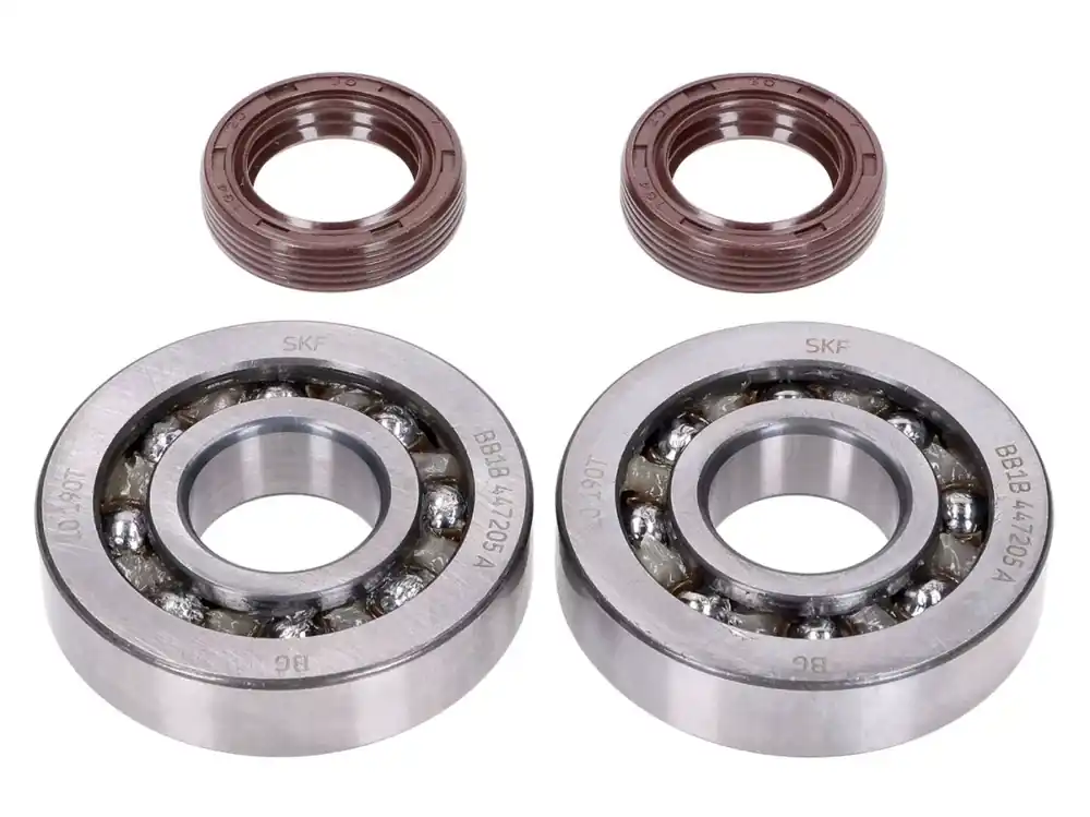 Offre Du Jour Kit roulements de vilebrequin avec joints spi -NARAKU- SKF, FKM Premium C4 cage polyamide pour Peugeot horizontal