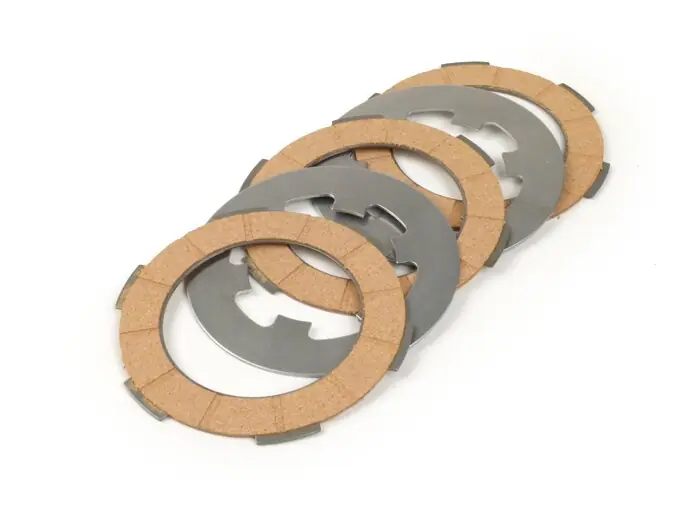 Solde Kit disques d’embrayage garnis, disques lisses incl. -BGM ORIGINAL- Vespa Smallframe V50, V90, SS50, SS90, PV125, ET3, PK50, PK80, PK50 S, PK80 S, PK125 S, PK50 XL, PK125 XL, ETS, PK50 HP, PK50 SS – 3 disques