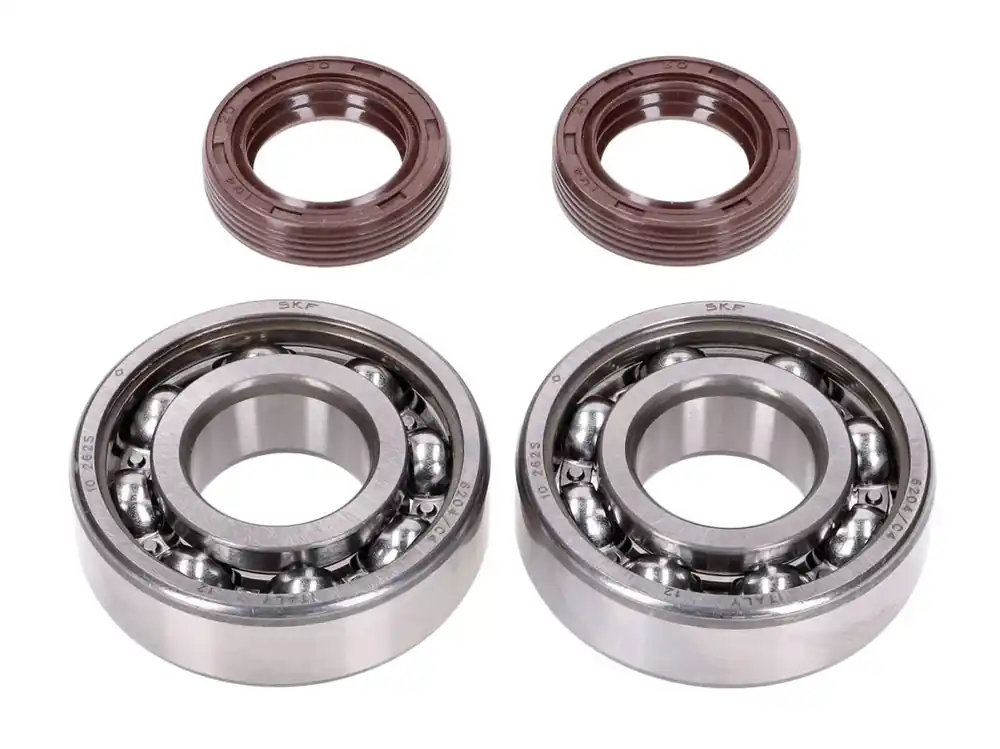 Livraison Mondiale Kit roulements de vilebrequin avec joints spi -NARAKU- SKF, FKM Premium C4 cage métallique pour Peugeot horizontal