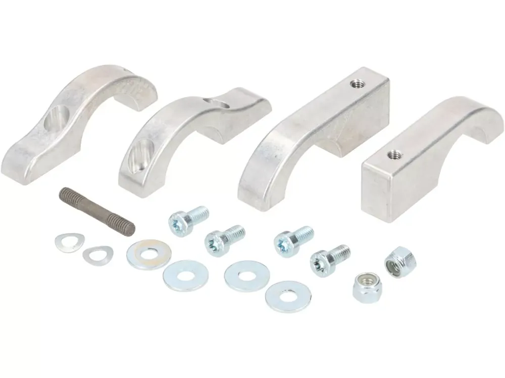 Dernière Chance Fixation d'amortisseur en haut -JOCKEYS BOXENSTOP- Aluminium CNC- Lambretta LI Serie 1 (diamètre de fourche 32mm)
