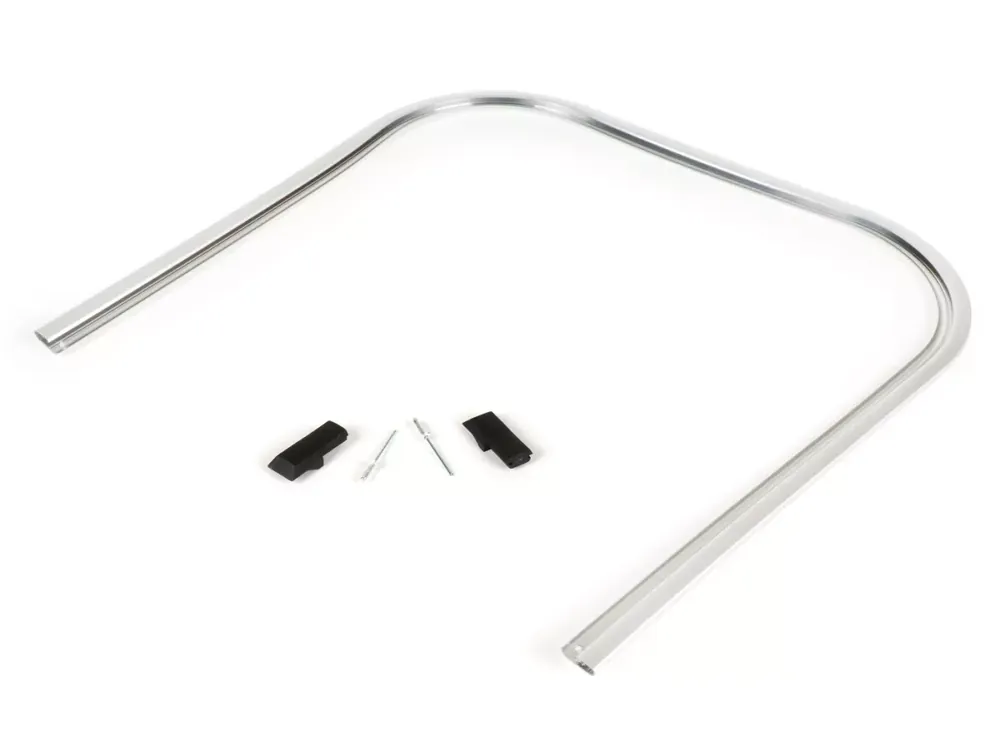 Entourage de tablier avec jeu embouts baguette de plancher -BGM ORIGINAL- Vespa PK S, PK S Lusso, PK SS, PK ETS – plastique – argenté Offre Du Jour